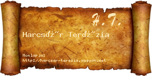 Harcsár Terézia névjegykártya